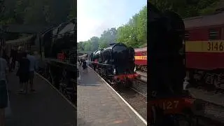 21C127 "Taw Valley" pulling into Highley station on the Severn Valley Railway!