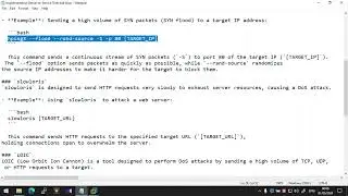 implementation Denial-of-Service Tools kali linux