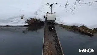 мотоснегокат. Весна, последние деньки.