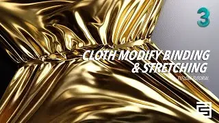 Cloth modify binding & Stretching | 3dsmax x tyflow tutorial