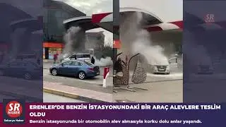 Sakarya Haber - Erenler'de Benzin İstasyonunda Bir Araç Alevlere Teslim Oldu