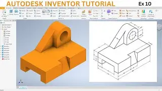 Autodesk Inventor 3D Modeling Tutorial | Ex 10 | Step-by-Step Tutorial!