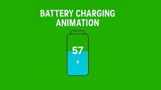 Battery Charging Animation | Motion Graphics | Green Screen Video