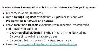 Network Automation with Python for Network Engineers