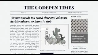 CSS Grid: Newspaper Layout | Mind-Blowing Codepen #61 