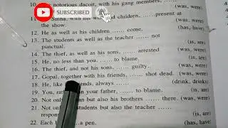 Oxford exercise 92 solution | Subject Verb Agreement exercise 92 solution | exercise 92 solution