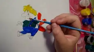 Как раскрасить карлсона красками/рисунки детям