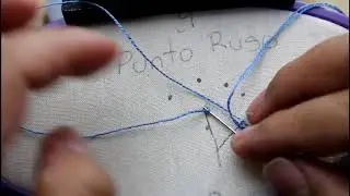 bordado principiantes, puntada rusa. flor rusa, bordar una flor