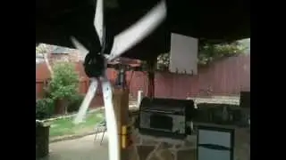 Ceiling Fan Wind Turbine Generator Alternator. Free Energy!