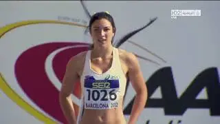 Michelle Jenneke dancing sexy as hell at Junior World Championships in Barcelona 2012