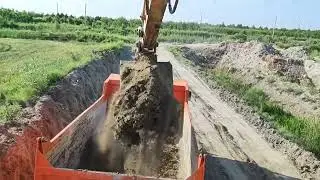 Excavator Hyundai and truck Kamaz. #hyundai