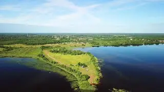 Озеро Езерище и городской посёлок Езерище.