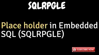 Place Holder or parameter markers in DB2 for i SQL | place holder in sql