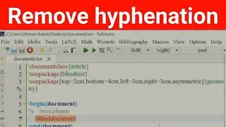 How to avoid Hyphenation or word-break In latex documents || Latex tutorial