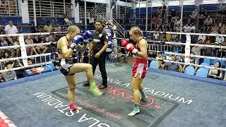 Katya PhuketTopTeam vs Brooke Tiger Muay Thai fight 25 April 2018