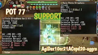 Toram Online - Fill Stat for support character AD10cr21acspd20-aggro pot77