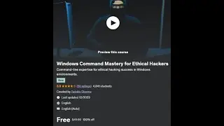 Get Windows Command Mastery for Ethical Hackers Udemy Course for Free
