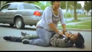 Fat woman attacks her Boyfriend in the Street / Funny peoples