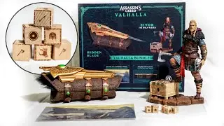 Assassin's Creed Valhalla Bundle Unboxing & Review - Eivor statue, Hidden blade & Dice set