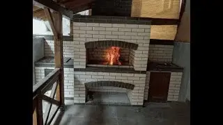 Уличная печь для дачи из кирпича в беседке  своими руками