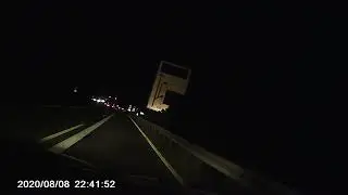 Dashcam von Action nächtliche Aufnahme