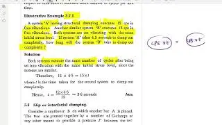 MECHANICAL VIBRATION || G.K GROVER || CHAPTER 3|| ILLUSTRATIVE EXAMPLE  3.7.1 || TECHNICAL CLASSES