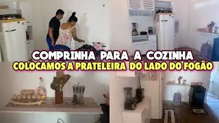 COMPRINHA PARA A COZINHA// COLOCAMOS A PRATELEIRA NA COZINHA // COZINHA DE CARA NOVA❤️