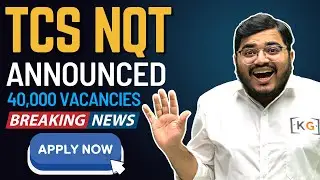 TCS NQT Announced | TCS Mega Hiring | TCS NQT Registration Started | 40,000 Vacancy | TCS Exam Date