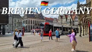 4K HDR Bremen City 🇩🇪 Walking tour 2023