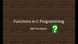 C Programming Tutorial for Beginners part 8| Functions in C Programming