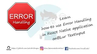 Learn how to ErrorHandling in React Native with some cool logic's Hindi\Urdu