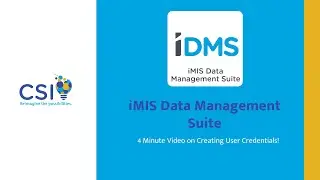 iMIS Data Management Suite | Creating User Credentials