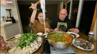 Vlog 751| ĂN NGUYÊN NỒI LẨU THÁI HẢI SẢN CHUA CAY NẤM ĐÙI GÀ TÍ HON,KIM CHÂM, BÀO NGƯ