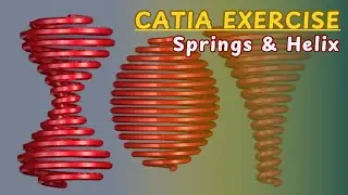 How to model springs and Helix by Catia || @mecha_designer