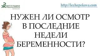 Нужен ли осмотр на кресле в последние недели беременности?