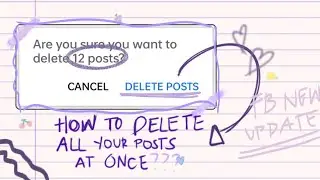 how to delete all your posts at once (new fb update)