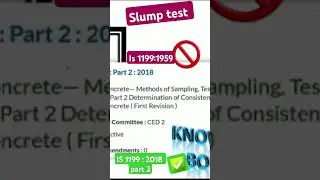 New IS code for slump cone test I IS 1199:2018 part 2  #thecivilengineervisit #slumpconetest