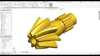 SolidWorks 2022 Tutorial - Helical Bevel Gear Design