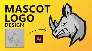 Mascot Logo Design Tutorial : How to Design Rhino Logo Using Adobe Illustrator | LogoMaker S2 Ep 2