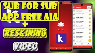 High Quality Sub 4 Sub app Aia| Sub4Sub Kodular Aia ReSkinning| Sub For Sub App Aia File For Kodular