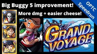 Major GV Buggy 5 breakthroughs! New support adds damage + super fast cheese! OPTC Grand Voyage