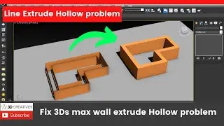 Fix 3Ds max wall extrude Hollow problem //3DCreatives