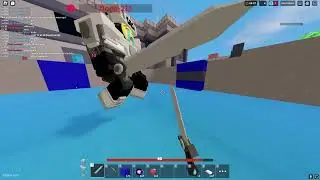 Pvping @yojordan4605 In Roblox Bedwars...