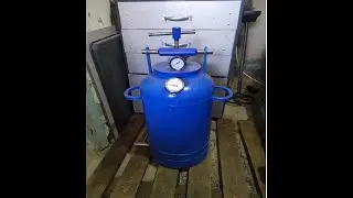 DIY autoclave from a gas cylinder