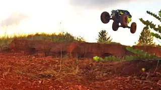 Axial Yeti XL Flying into the Sunset