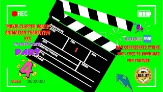 Cinema Clapper Board🎬Animation💦Transition VFX With 🙀Sound Effect🔊No Copyright Strike✔️100% Free 👍