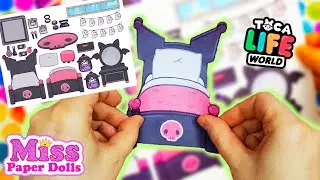 DIY PAPER QUIET BOOK Toca Boca /Furniture Paper Dollhouse Hello Kitty and Friends / Miss Paper Dolls
