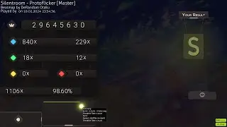 FC on Silentroom - Protoflicker [Master] | Osu! | под тархуном фкашнул карту