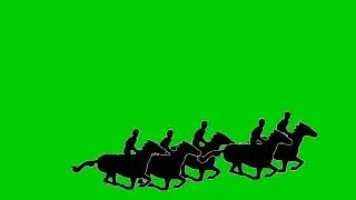 Horses Running green screen animation| Editor G