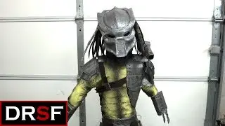 Old Predator Costume -to- Stuffed Prop with Stand